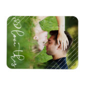 Liebe | Modernes Urban Lässig Script Foto Magnet (Horizontal)