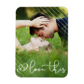 Liebe | Modernes Urban Lässig Script Foto Magnet (Vertikal)