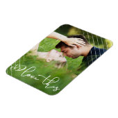 Liebe | Modernes Urban Lässig Script Foto Magnet (Linke Seite)