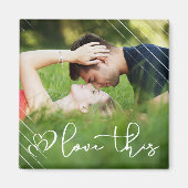 Liebe | Modernes Urban Lässig Script Foto Magnet (Vorne)