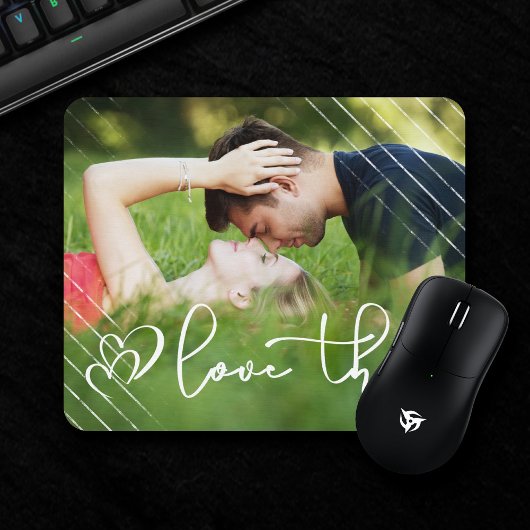 Liebe | Modernes Urban Lässig Script Foto Mousepad
