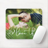 Liebe | Modernes Urban Lässig Script Foto Mousepad (Mit Mouse)