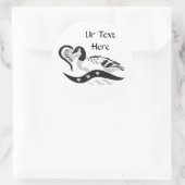Liebe Momma Goose Runder Aufkleber (Tasche)