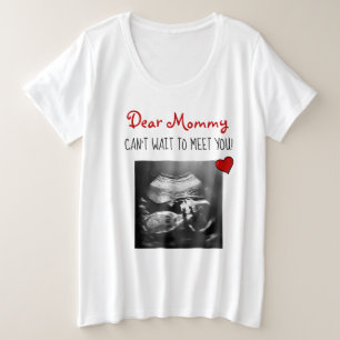 Liebe Mommy kann nicht warten, Sie zu treffen! Große Größe T-Shirt