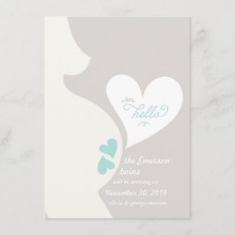 Liebe Mommy's Tummy Twins Schwangerschaft Ankündig Ankündigung