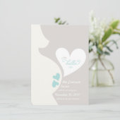 Liebe Mommy's Tummy Twins Schwangerschaft Ankündig Ankündigung (Stehend Vorderseite)