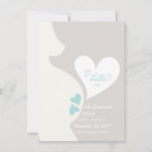 Liebe Mommy's Tummy Twins Schwangerschaft Ankündig Ankündigung (Vorderseite)