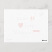 Liebe Monaco Herz und Monégasque Flag Postkarte (Rückseite)