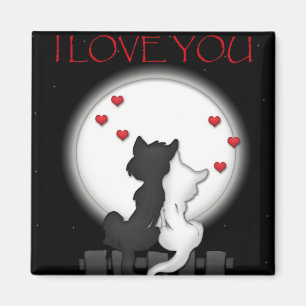 Liebe-Mond Magnet