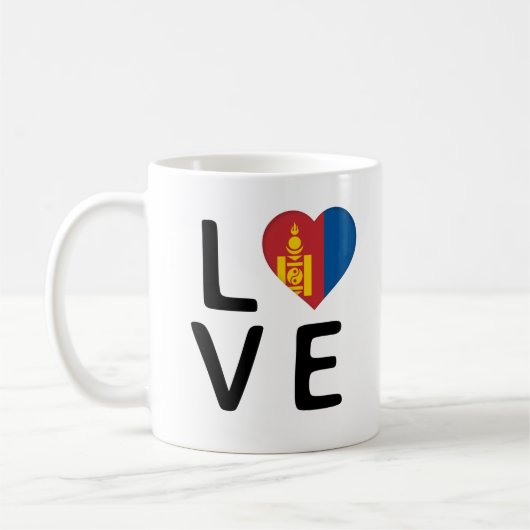 Liebe - Mongolei Kaffeetasse (Links)