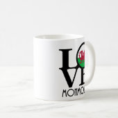 LIEBE Monmouth Wales Kaffeetasse (VorderseiteRechts)