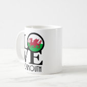 LIEBE Monmouth Wales Kaffeetasse (Vorderseite Links)
