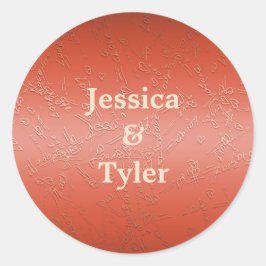 Liebe. Monogramm. Runder Aufkleber