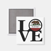 LIEBE Monterey Kalifornien Magnet (Vorderseite/Rückseite)