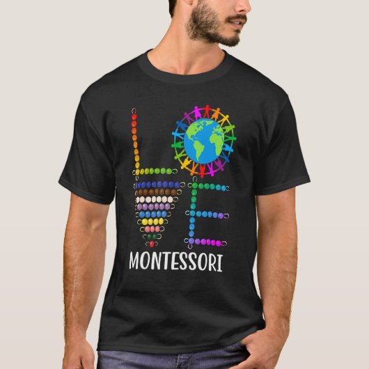 Liebe Montessori Lehrer Montessori Bildung Zurück T-Shirt (Vorderseite)