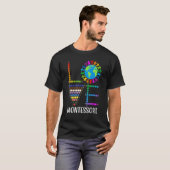 Liebe Montessori Lehrer Montessori Bildung Zurück T-Shirt (Vorne ganz)