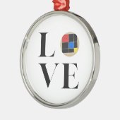 Liebe | Montessori | Trinomial cube Ornament Aus Metall (Links)