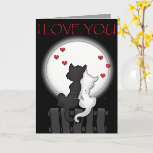 Liebe Moon Karte (Gelbe Blume)