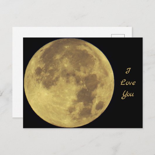 Liebe Moon Postkarte (Vorne/Hinten)