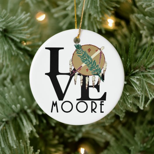 LIEBE Moore Oklahoma Keramik Ornament (Baum)
