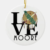 LIEBE Moore Oklahoma Keramik Ornament (Vorne)