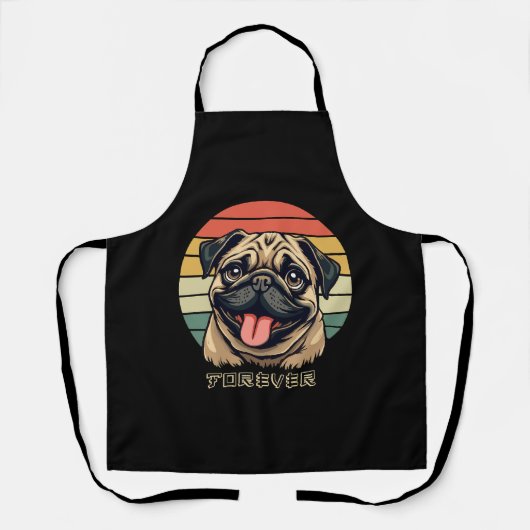Liebe Mops Forever - Niedlicher Mops Lover Design Schürze (Vorderseite)
