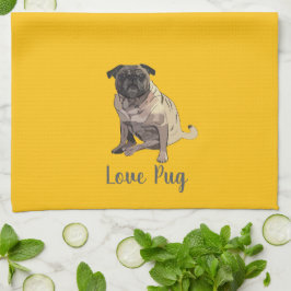 Liebe Mops Geschirrtuch
