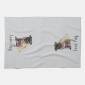 Liebe Mops Geschirrtuch (Horizontal)