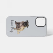 Liebe Mops iPhone Hülle (Rückseite (Horizontal))