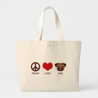 Liebe Mops Jumbo Stoffbeutel