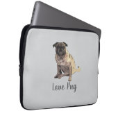 Liebe Mops Laptopschutzhülle (Vorne Rechts)