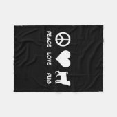 Liebe Mops | Mops Dog Lovers Gift Fleecedecke (Vorderseite (Horizontal))