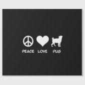 Liebe Mops | Mops Dog Lovers Gift Geschenkpapier (Flach)