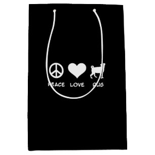 Liebe Mops Mops Dog Lovers Gift Mittlere Geschenktüte