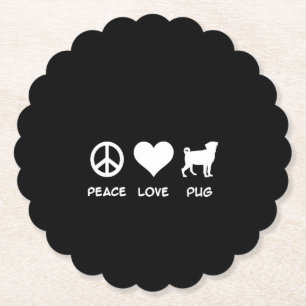 Liebe Mops   Mops Dog Lovers Gift Untersetzer
