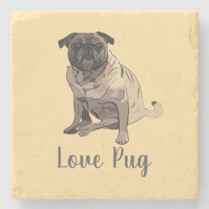 Liebe Mops Steinuntersetzer