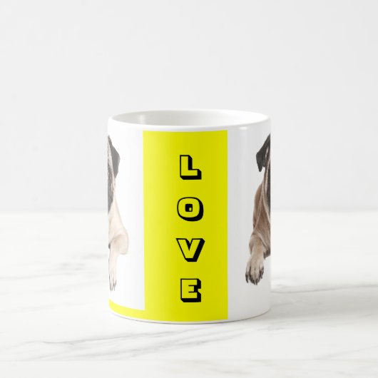 Liebe Mops Welpe Dog Kaffee Cup Tasse (Mittel)