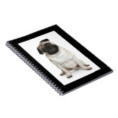 Liebe Mops Welpen-Dock-White-Notebook / Journal Notizblock (Rechte Seite)