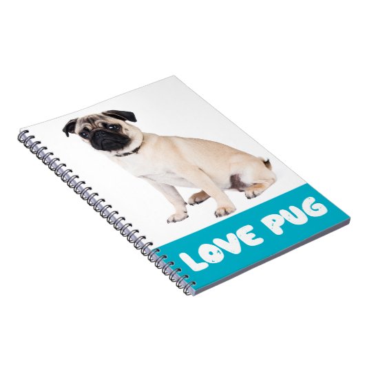 Liebe Mops Welpen-DockingNotebook / Journal Notizblock (Rechte Seite)