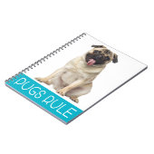 Liebe Mops Welpen Dog Journal-Notebook Notizblock (Linke Seite)