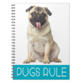 Liebe Mops Welpen Dog Journal-Notebook Notizblock (Vorderseite)