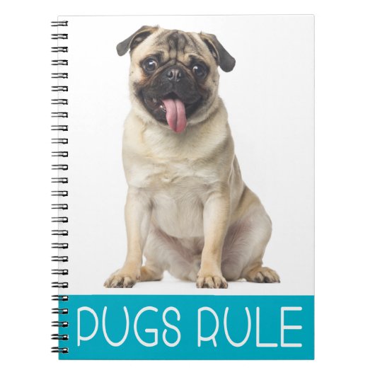 Liebe Mops Welpen Dog Journal-Notebook Notizblock (Vorderseite)