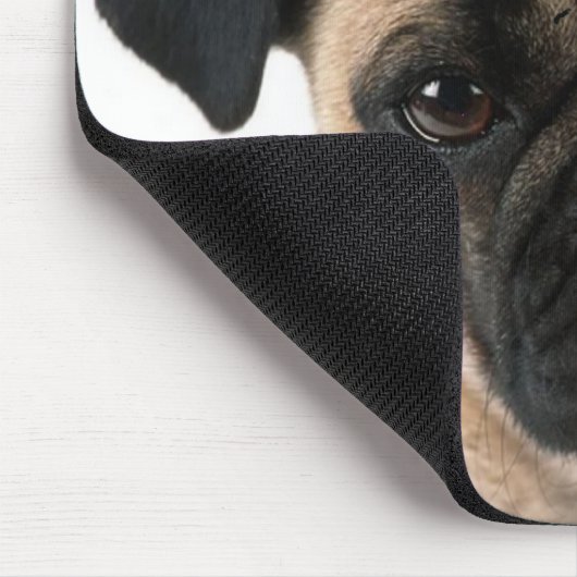 Liebe Mops Welpen Hund mit Herzmuskel Mousepad (Ecke)