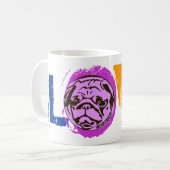 LIEBE-MÖPSE KAFFEETASSE (Vorderseite Links)