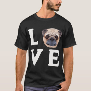 Liebe Möpse - Süßes Mops-Gesicht Nase Hündchen T-Shirt