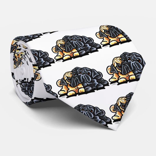 Liebe Möpsen Krawatte (Gerollt)