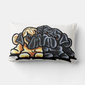 Liebe Möpsen Lendenkissen (Rückseite)