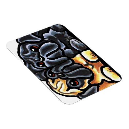 Liebe Möpsen Magnet (Rechte Seite)