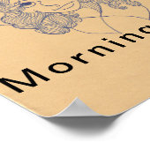 Liebe morgens, Grußkarte Poster (Ecke)