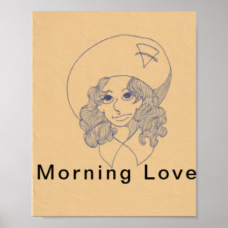 Liebe morgens, Grußkarte Poster